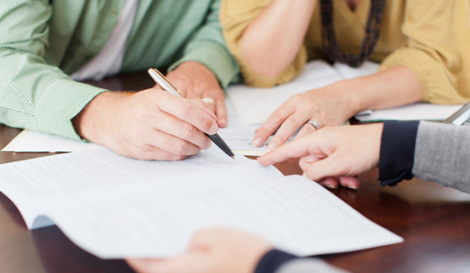 Signing paperwork